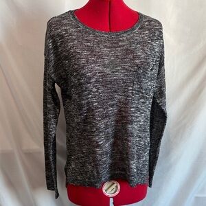 Divided Black and Gray Crew Neck Sweater